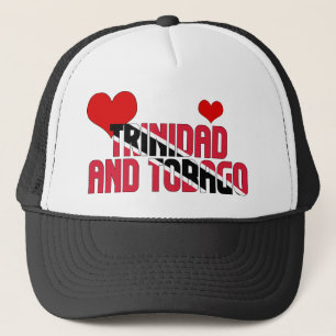 Adorable Trinidad and Tobago Flag Hearts Patriotic Trucker Hat