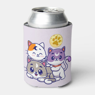 Adorable Trio – Three Cute Cats Can Cooler