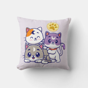 Adorable Trio – Three Cute Cats Cushion