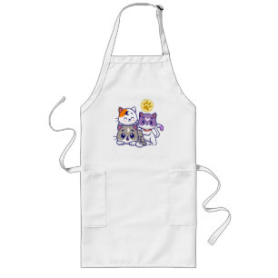 Adorable Trio – Three Cute Cats Long Apron