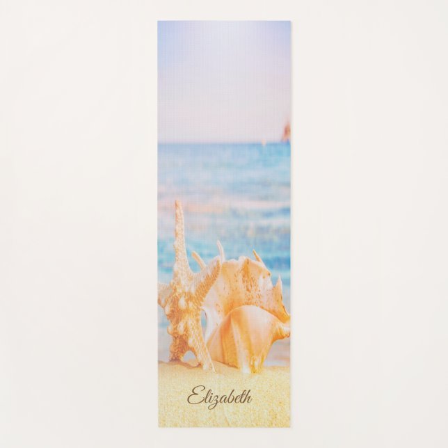 Adorable Tropical Beach, Sand,Star, Seashells   Yoga Mat (Front)