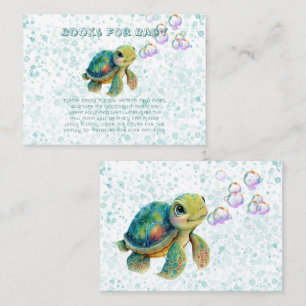 Adorable Turtle and Bubbles Book For Baby Business Card