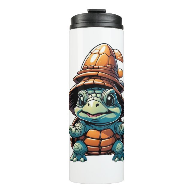 Adorable Turtle in Halloween Mood Essential T-Shir Thermal Tumbler (Front)