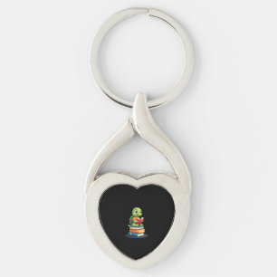 Adorable Turtle Reading Books (1) Key Ring