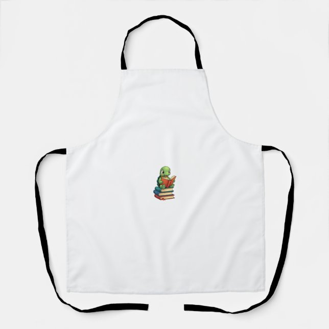 Adorable Turtle Reading Books (3) Apron (Front)