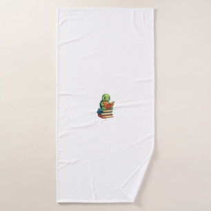 Adorable Turtle Reading Books (3) Bath Towel