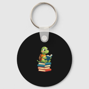 Adorable Turtle Reading Books (4) Key Ring