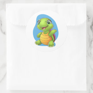 Adorable Turtle Sticker – Cute Cartoon Design 