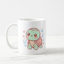 Adorable Turtle with Ocean Vibes