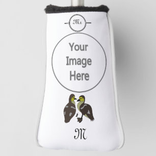 Adorable Twin Baby Duckling Huddling Cartoon Golf Head Cover