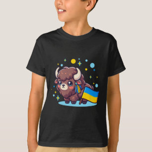 Adorable Ukrainian Bynner Fan Ukraine Flag Cute Bi T-Shirt