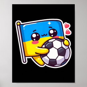 Adorable Ukrainian Bynner Fan Ukraine Flag Cute Ca Poster