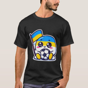 Adorable Ukrainian Nner Fan Ukraine Flag Cute Cart T-Shirt