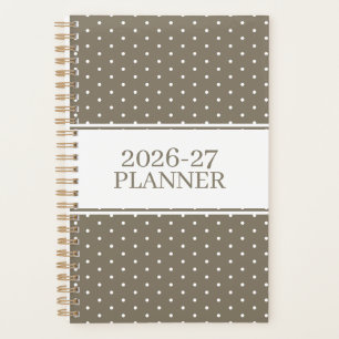 Adorable Undated Polka Dot Pattern Planner