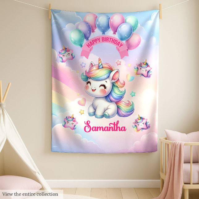 Adorable Unicorn Blanket Pink Purple 1st Birthday (Adorable Unicorn Blanket Pink Purple 1st Birthday)