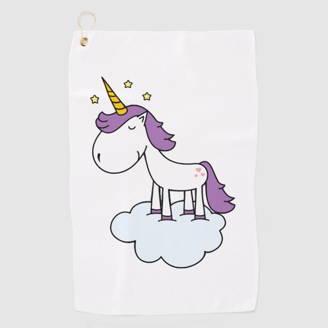 Adorable unicorn golf towel (Front)