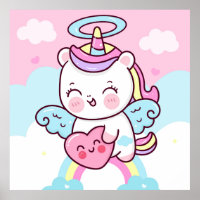 Adorable Unicorn Poster