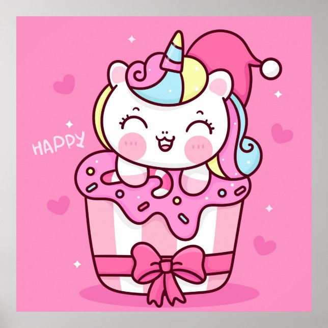 Adorable Unicorn Poster (Front)