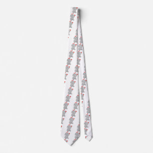 Adorable Valentine Elephant Character Tie