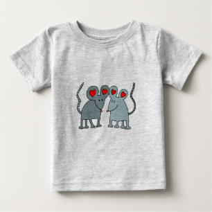 Adorable Valentine Mice Ruffle Toddler Dress Baby T-Shirt