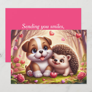Adorable Valentine’s Day Card - Holiday Flat Card