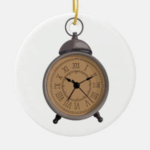 Adorable Vintage Alarm Clock Ceramic Tree Decoration