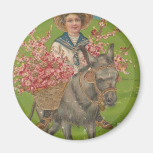 Adorable Vintage Postcard Magnet