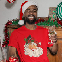 Adorable vintage Santa Claus Winking Face