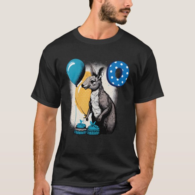 Adorable Wallaby With Capital Initial O T-Shirt (Front)