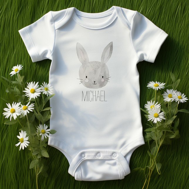 Adorable Watercolor Bunny Baby Bodysuit (Creator Uploaded)