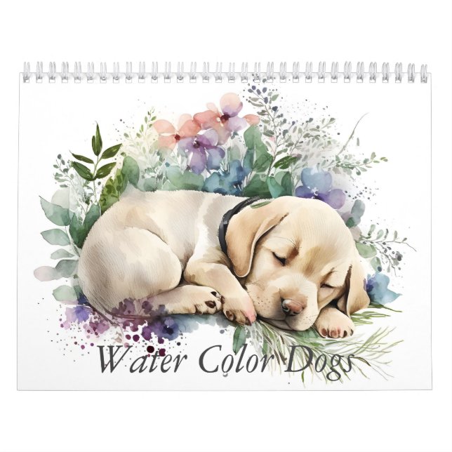 Adorable Watercolor Dog Calendar (Cover)