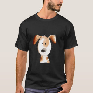 Adorable Watercolor Dog Cute Pet Design for Dog Lo T-Shirt