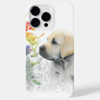 ADORABLE WATERCOLOR YELLOW LABRADOR RETRIEVER DOG