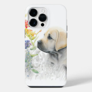 ADORABLE WATERCOLOR YELLOW LABRADOR RETRIEVER DOG iPhone 14 PRO MAX CASE