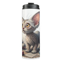 Adorable Weird Cat with Big Eyes