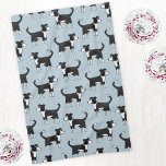 Adorable Welsh Border Collie Sheep Dog Pattern Tea Towel<br><div class="desc">An adorable black and white Welsh Border Collie sheepdog.  These gorgeous and intelligent working dogs are great for animal lovers,  veterinarians,  dog walkers and groomers.</div>