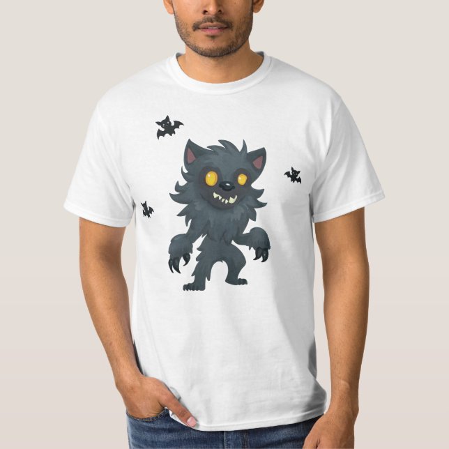 Adorable Werewolf Halloween T-Shirt (Front)