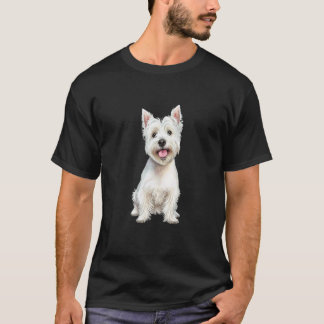 Adorable West Highland White Terrier Illustration T-Shirt