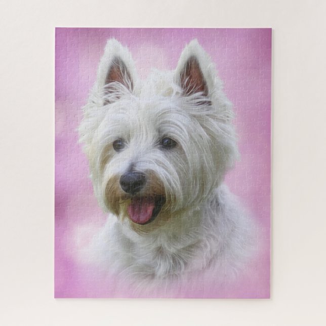 Adorable west highland white terrier jigsaw puzzle (Vertical)