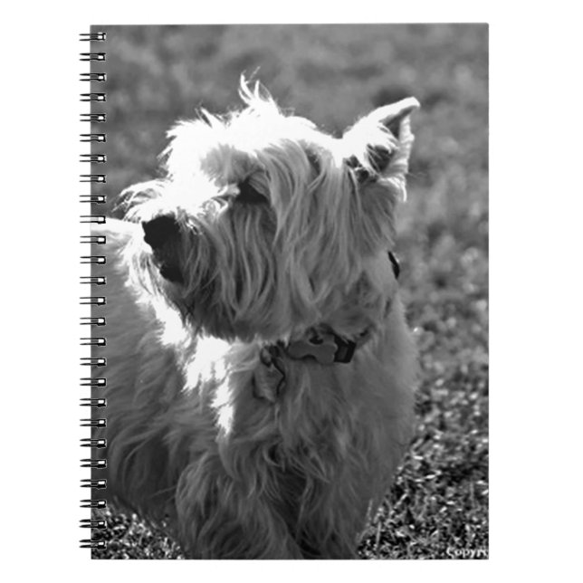 Adorable Westie Terrier Collection Spiral Notebook (Front)