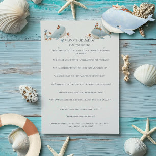 Adorable Whale Baby shower Game