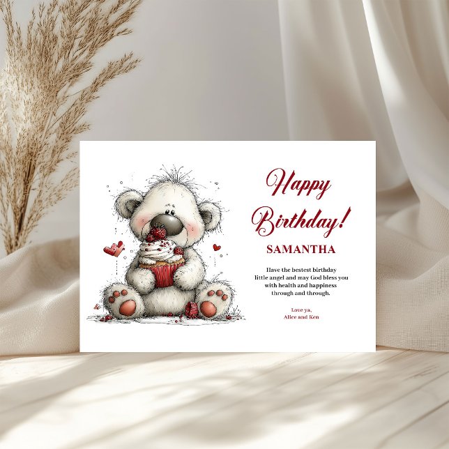Adorable whimsical animals birthday kids greeting  (funny kids birthday, 
trendy colors red and black, 
whimsical animals,
quirky humor , 
editable digi)