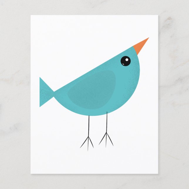 Adorable Whimsical Bird Nature Art (Front)