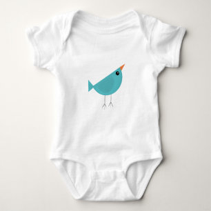 Adorable Whimsical Bird Nature Art Baby Bodysuit
