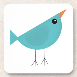 Adorable Whimsical Bird Nature Art Coaster