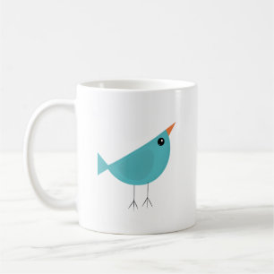 Adorable Whimsical Bird Nature Art Coffee Mug