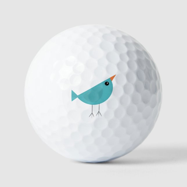 Adorable Whimsical Bird Nature Art Golf Balls (Front)