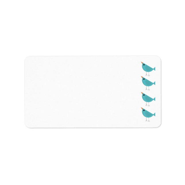 Adorable Whimsical Bird Nature Art Label (Front)