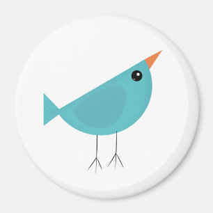Adorable Whimsical Bird Nature Art Magnet