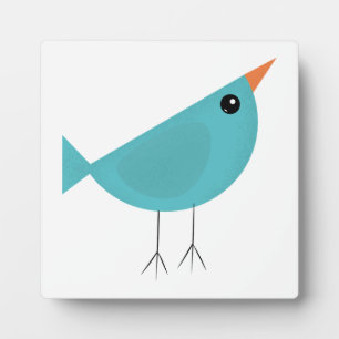 Adorable Whimsical Bird Nature Art Plaque